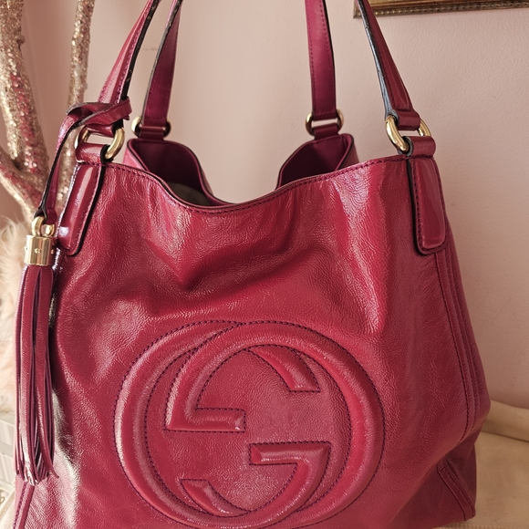Gucci Fuchsia Leather Shoulder Bag - Picture 4 of 12